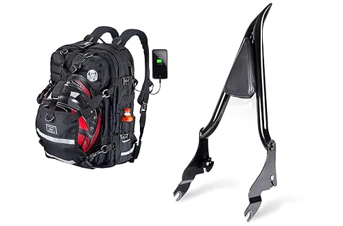 Goldfire Motorcycle Helmet Backpack Expandable Tactical Backpack + 26" Height