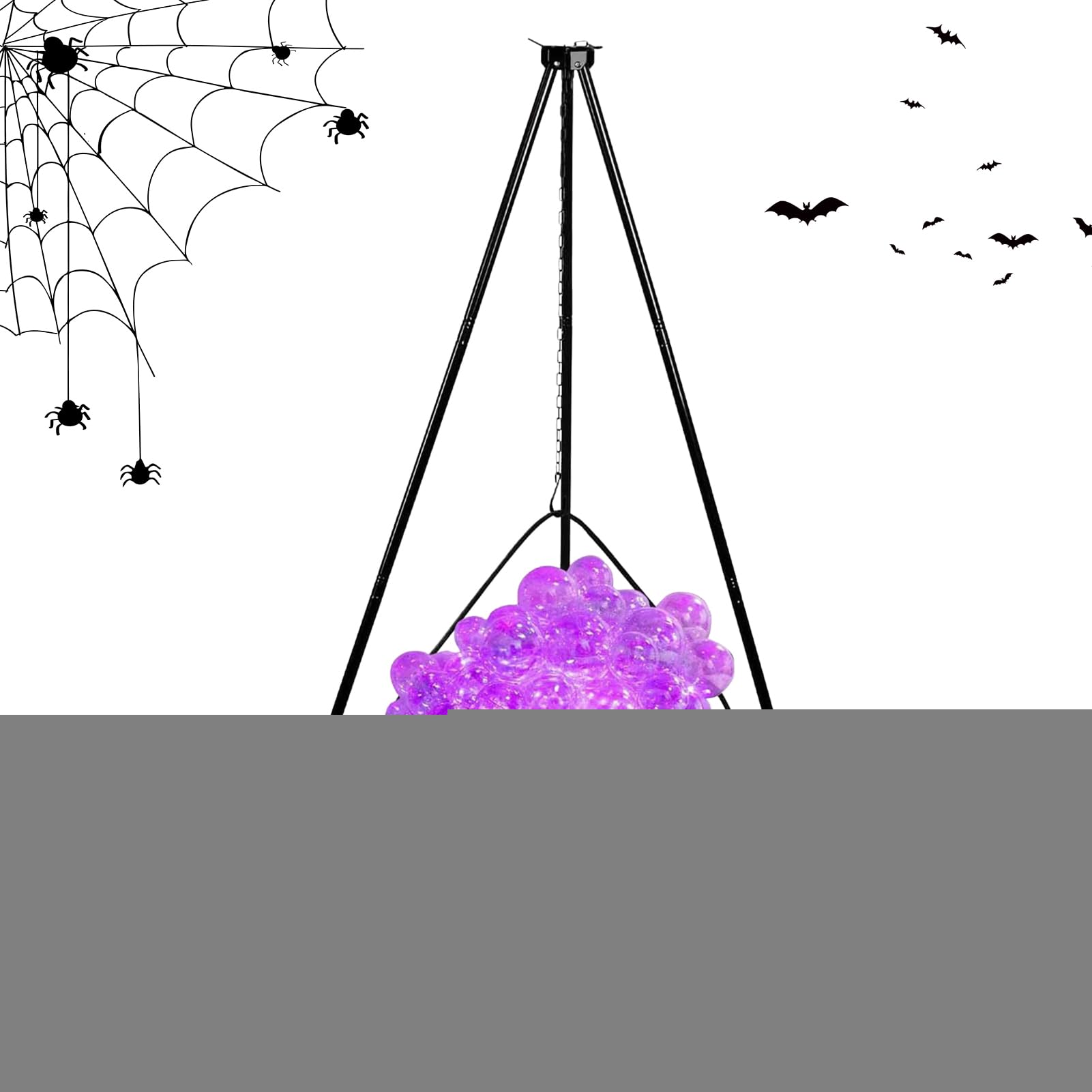 Bol noir lumineux d'Halloween pour remplacer les bougies et sécuriser votre décoration