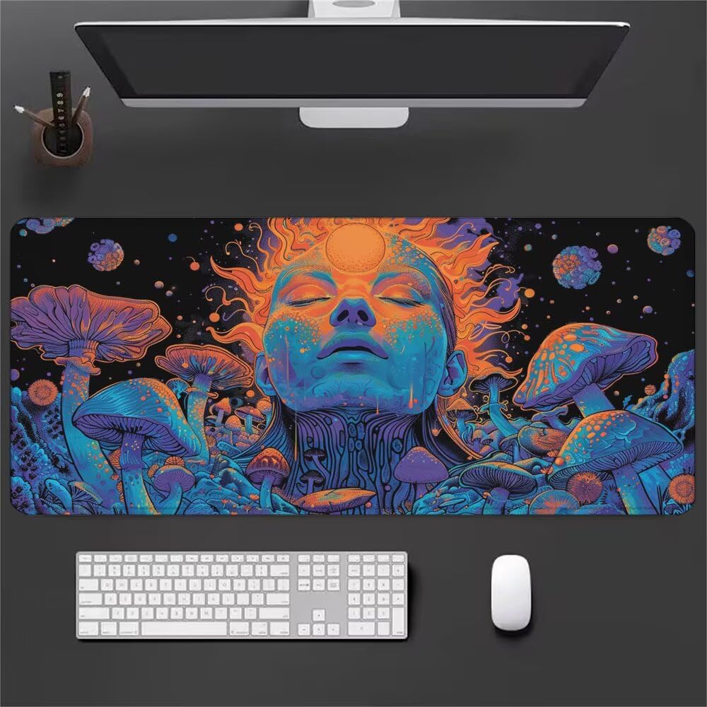 Pianta Tappetino Mouse XXL 1000x500x3mm, Gaming Tappetino Mouse Fiori Mousepad con Base in Impermeabile Gomma Antiscivolo per Tastiera Computer Ufficio Idea Regalo Festa del Papà e Compleanno X-966
