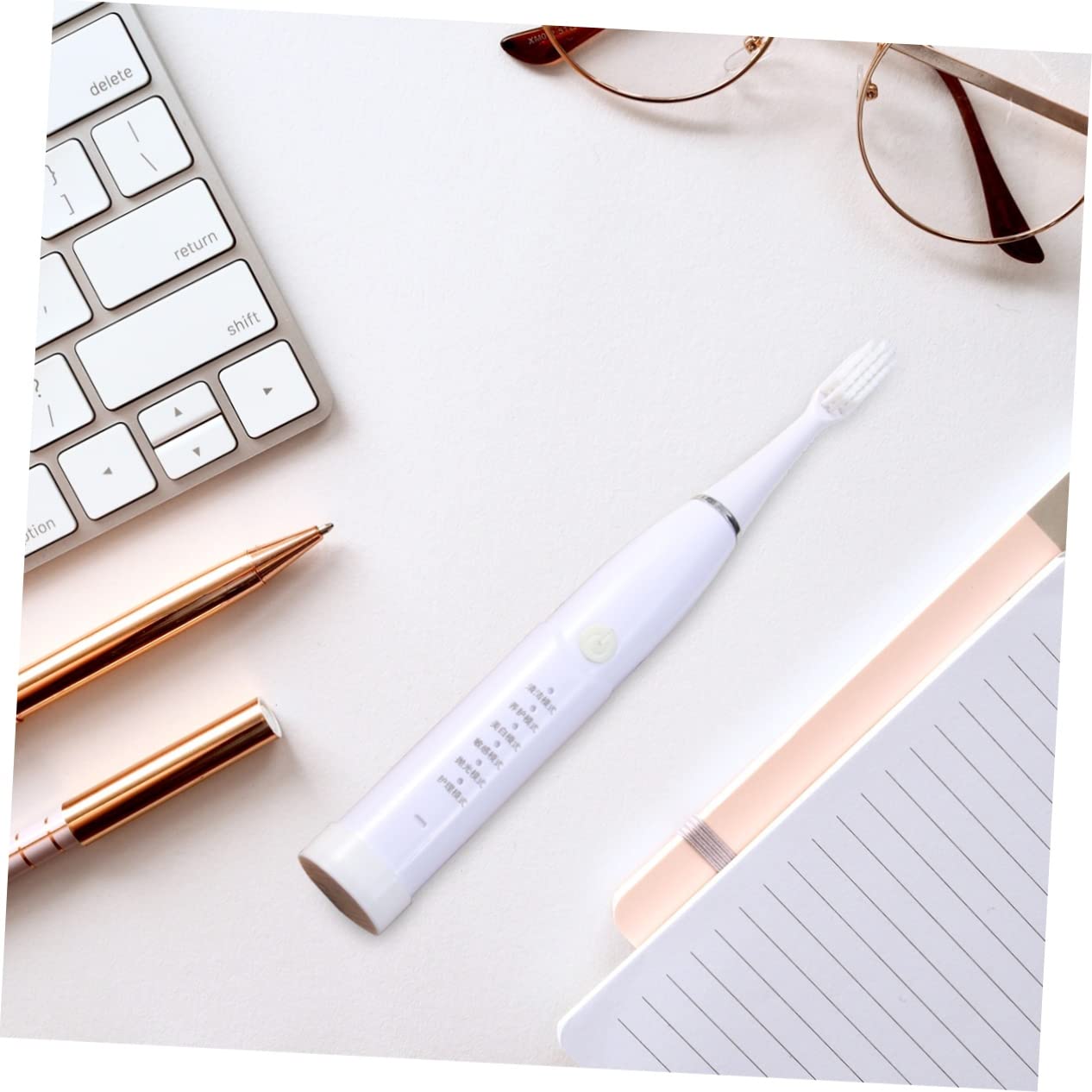 GOOHOCHY Toothbrush with Acoustic Vibration 6 Modes Rechargeable Bristles Ipx7 Waterproof