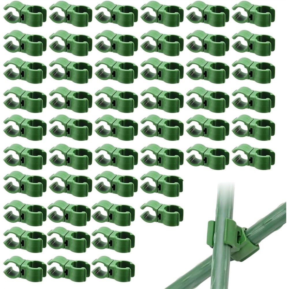 Jnchdghwa 50 Clips for Plant Stakes,Plant Stake Connectors for Connecting Plant Stake,Plant Support Accessories for Garden,Plants