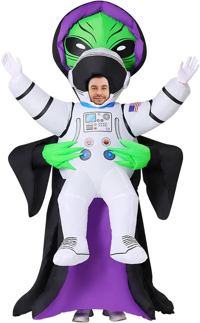 GOOSH Alien Costume Halloween Inflatable Costume for Adults Women Men Blow up for Parade Party Cosplay