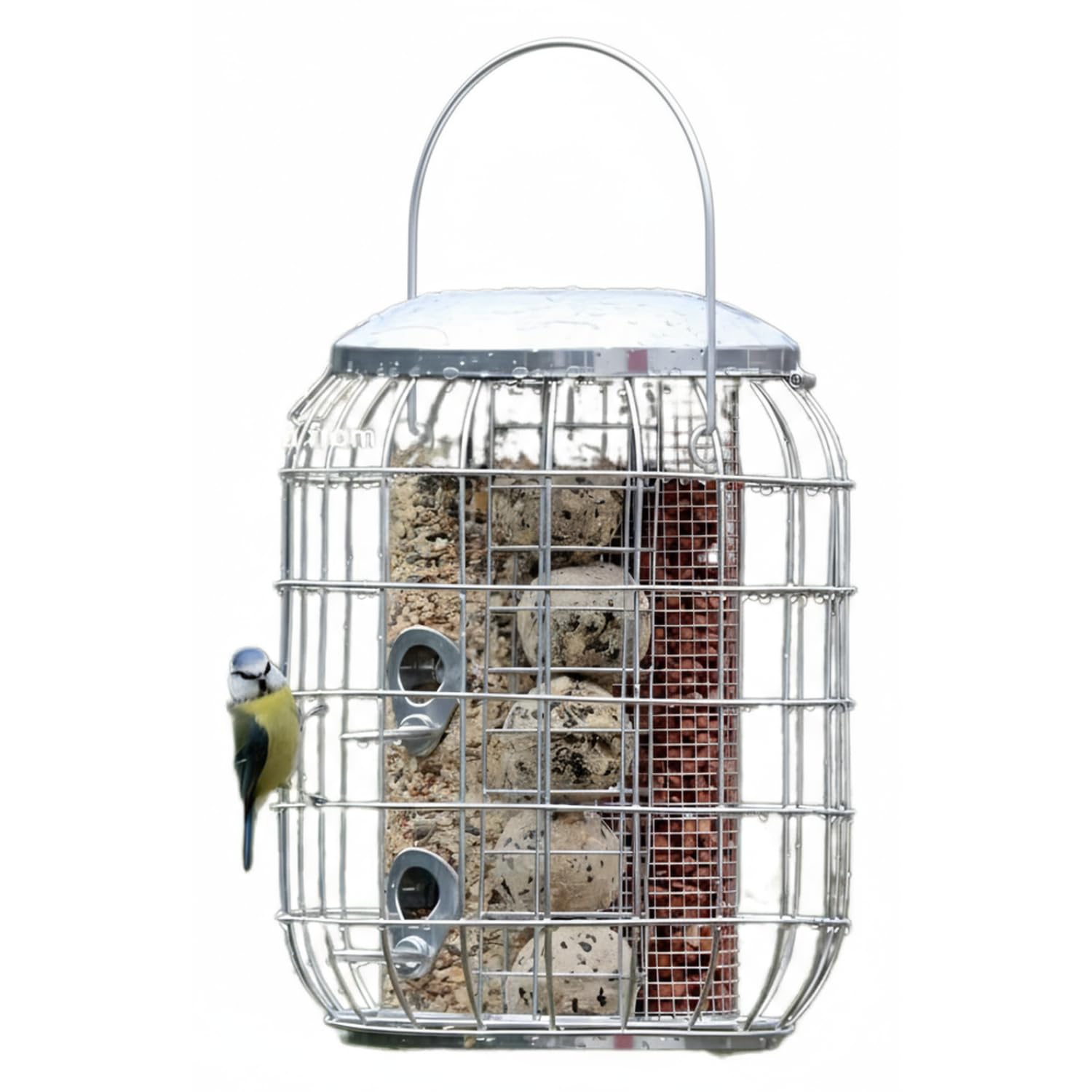 Ellman 3-in-1 Heavy Duty Squirrel Proof Bird Feeder – Metal Hanging Wildlife Feeder for Seeds, Peanuts & Fat Balls – Pigeon Proof Garden Bird Feeders Hanging