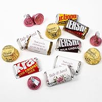 Vista 9 de 105 unidades de dulces de boda personalizados, surtido de chocolate, floral rústico