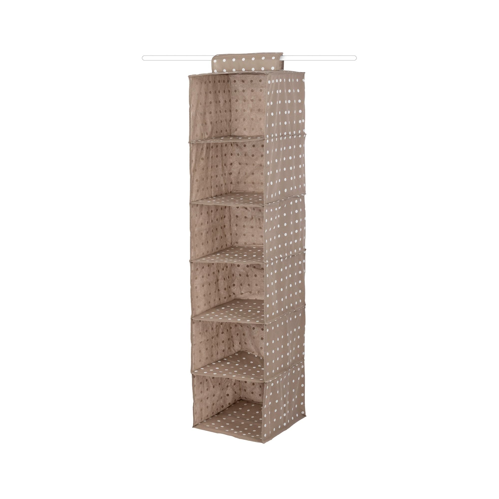 Compactor Rivoli Organizer Portatutto A Sospensione, 6 Scomparti, Fissaggio con Velcro, Fino a 6 kg, Marrone Rivoli, 30 x 30 x H 128 cm, RAN4381B