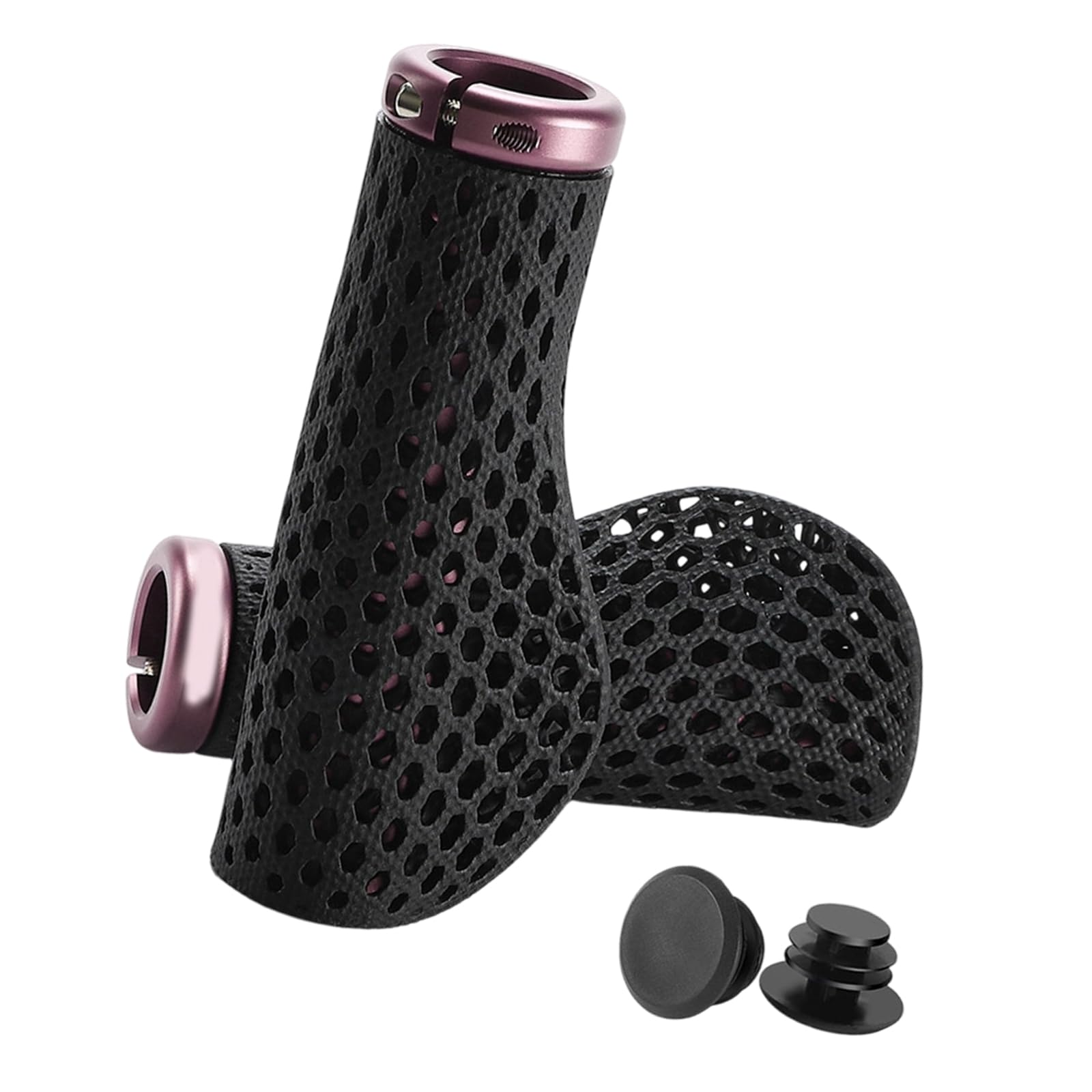1 par de fundas de manillar de absorción de golpes, cómodas empuñaduras de ciclismo con tapones finales para bicicletas de carretera, cómodas empuñaduras de ciclismo