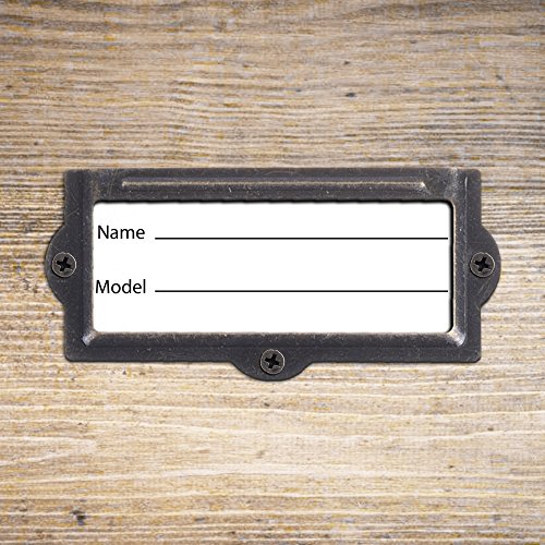 Bcp 10Pcs 90 X 42Mm Bronze Color Metal Office File Cabinet Shelves Drawer Pull Name Card Business Card Label Holder Frames With Screws #TOP3