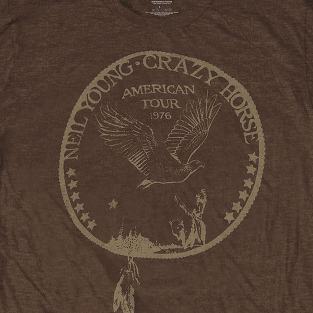 Rock Off officially licensed products Neil Young Tour 1976 Seal T Shirt