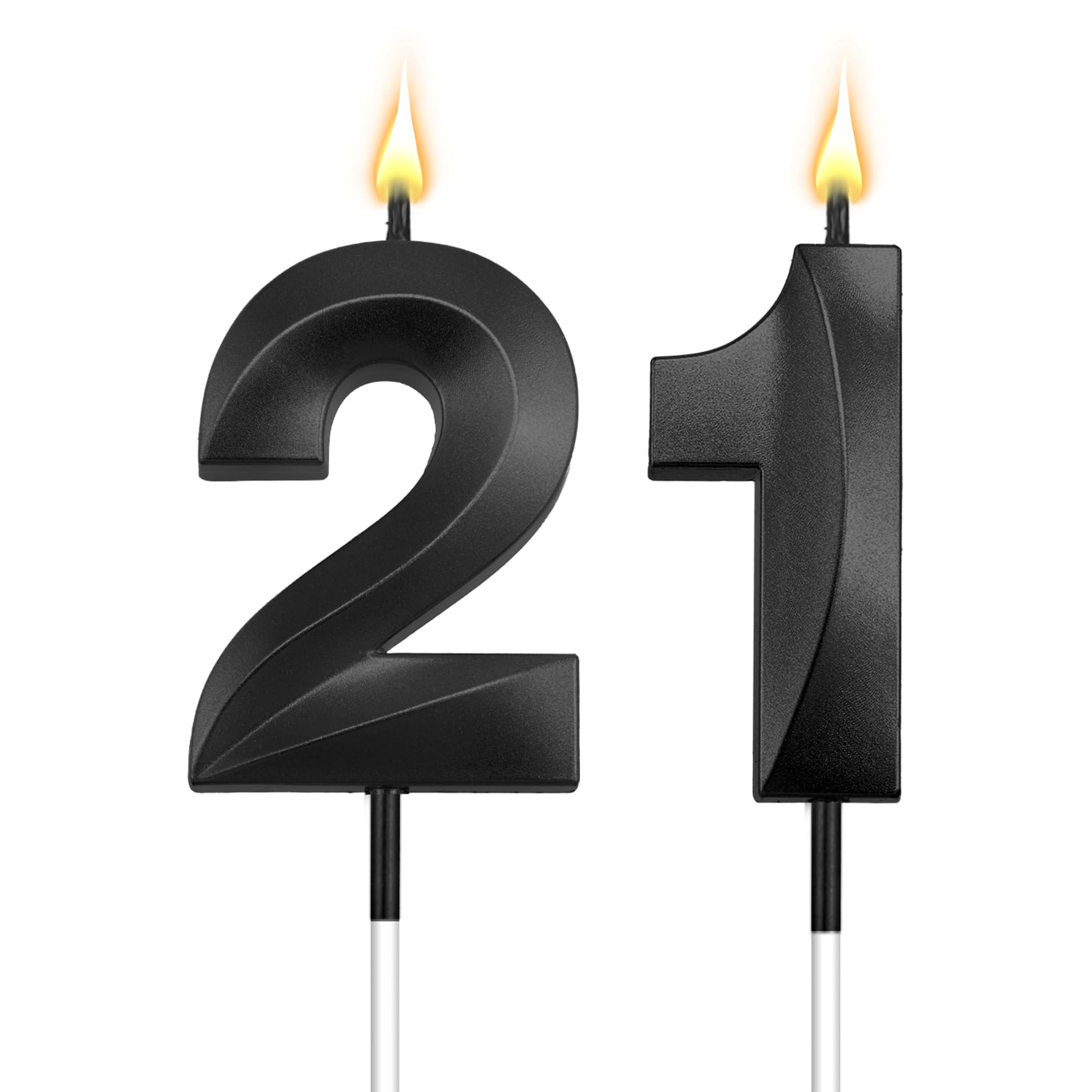 21st Birthday Candles 21st Birthday Decorations for Him 21 Candles for Cake Happy 21 Birthday Cake Topper 21 Candle / 12 Candle 21 Topper 21st