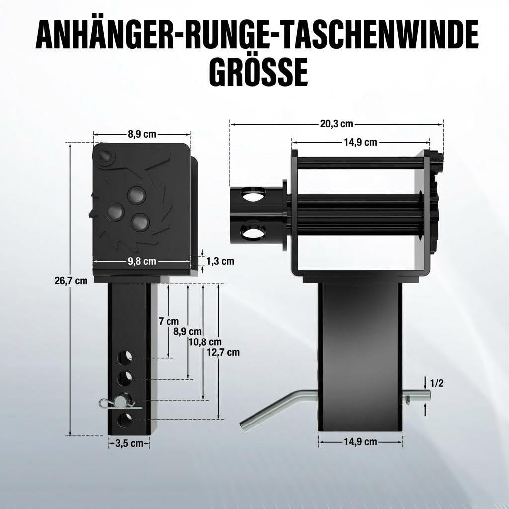 GarveeTech 2er Set Stake Pocket Winch 2450kg, Spanngurtwinde Anhänger LKW | 4-Loch-Sicherung, Hochfester Stahl, Rostfrei, Ladungssicherung Profi, Montagefertig, Verschleißfest, Zurrgurt-Spanner