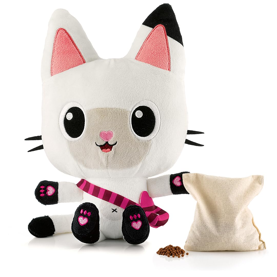 Gabby's Dollhouse Heatable Plushies – Microwave Warm Cuddle Toy with Removable Clay Bead Pouch - Gentle and Comforting Warmth - Machine Washable and Safe from Birth (Pandy Paws)