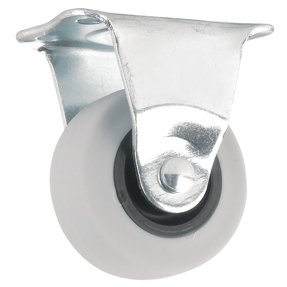 Titan 2" Thermoplastic Rubber (TPR) Rigid Plate Caster Wheel, 90-lb. Capacity, Gray, 2 inch