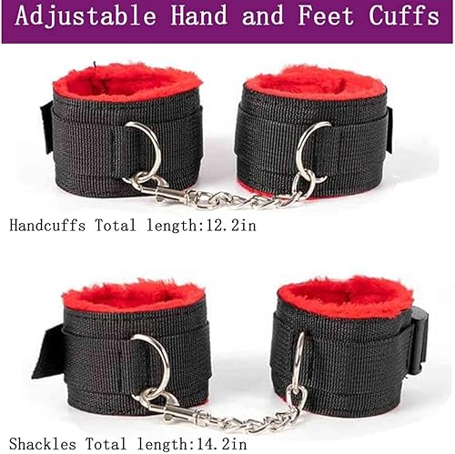 Miniatura 2 de Correas de sujeción de cama King Matress Bed Sex Ties Downs Adult Play Tobillos y muñecas Bar para mujeres, esposas sexuales y restricciones