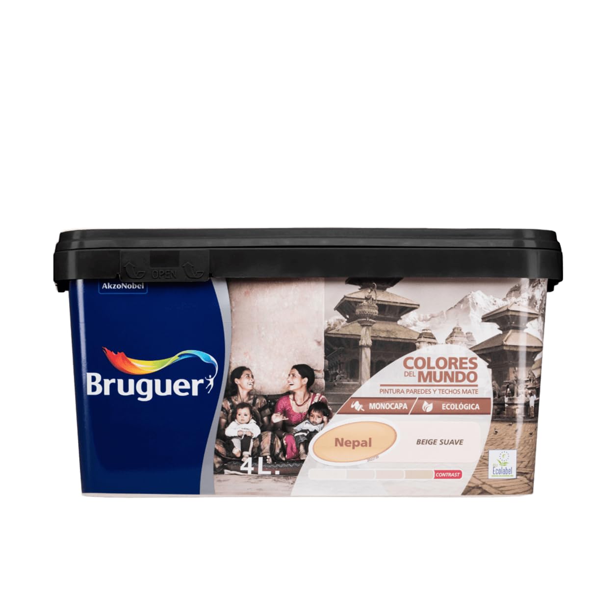 Bruguer Colores del Mundo Pintura para paredes monocapa Nepal Beige Suave 4 L