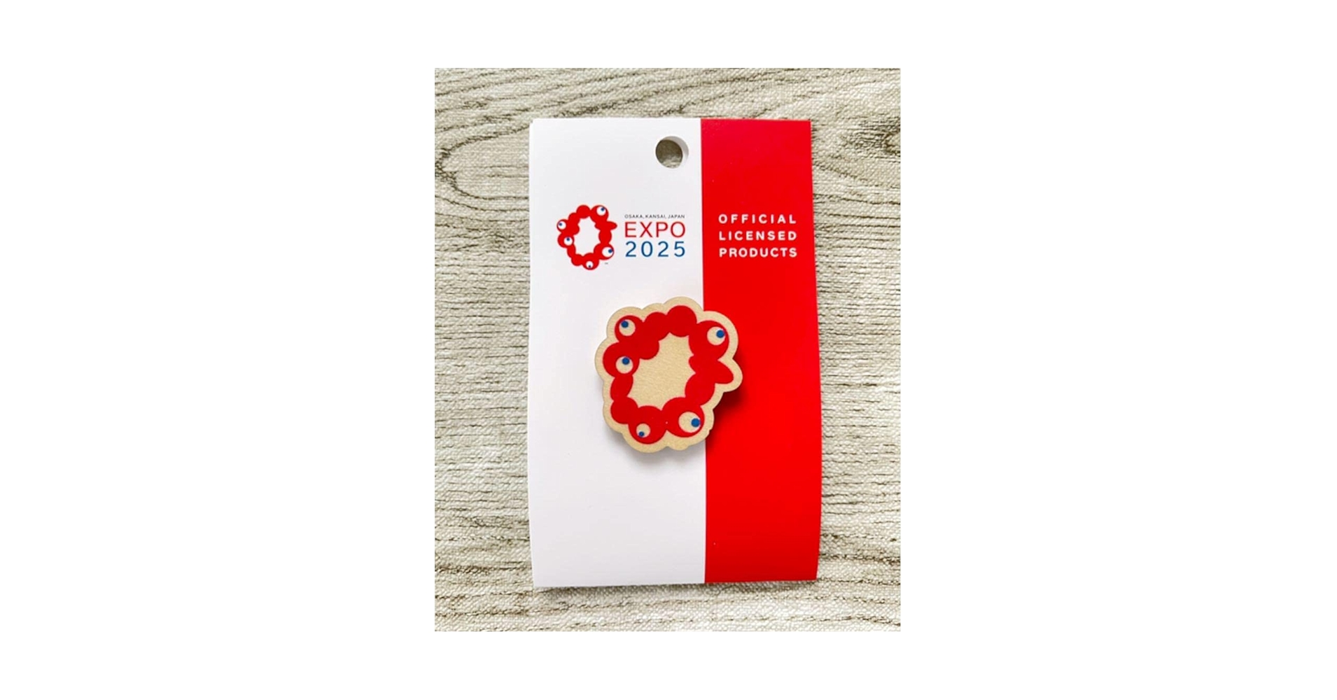 ミャクミャク　木のピンバッジ EXPO2025 ピンバッジ ミャクミャク 01 | 2025大阪・関西万博公式