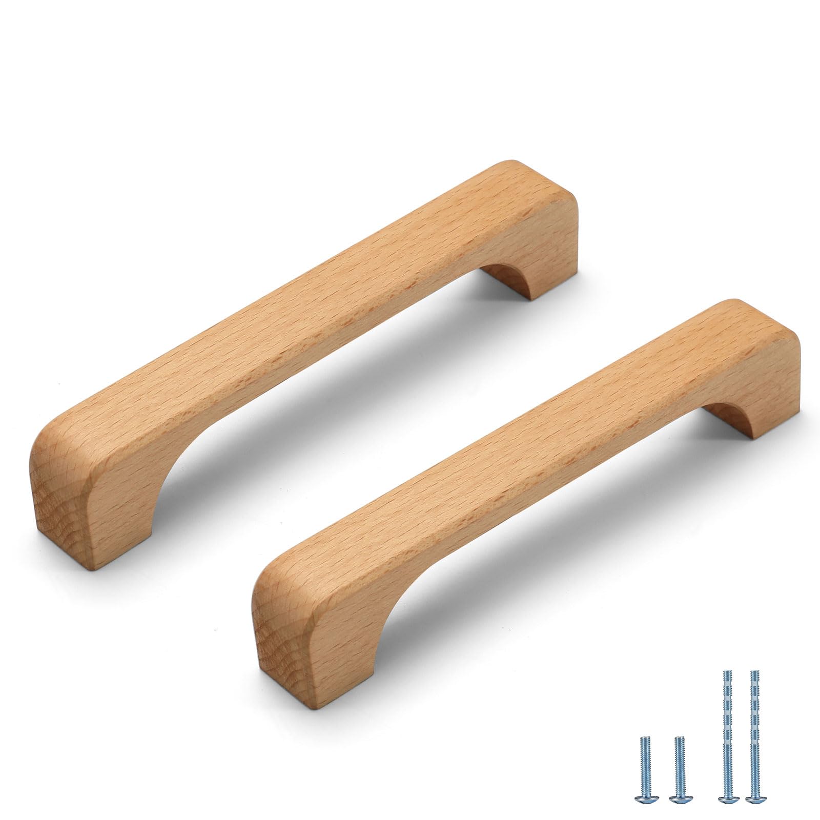 Evionlin 2 pcs Oak Pulls Handles Kitchen Cabinets Furniture Dresser Wardrobe Cupboard Drawer Pulls Handles,7.56" Hole Centers