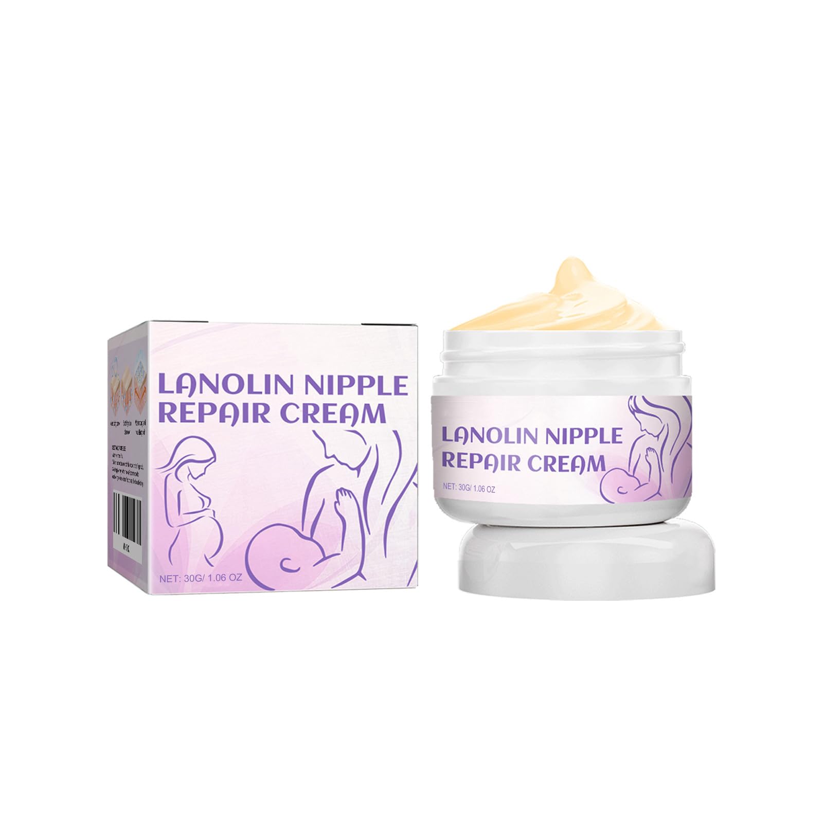 Soothing Nipple Cream for Breastfeeding Moms,Sensitive Skin Non-, Baby Safe Breastfeeding Cream,Balm for Breastfeeding Mother,Nipple Balm for Breastfeeding,Lanolin CreamBreastfeeding Organic Nipple