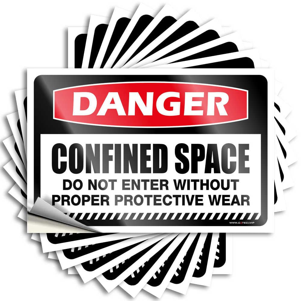 Man CABE Decor, Bumper Funny Hat Quote Stickers, High No Residue Decals for Luggage | Long Party Favor Custom Danger Confined Space Do Not Enter Without Proper Protective Wear(12X18CM)
