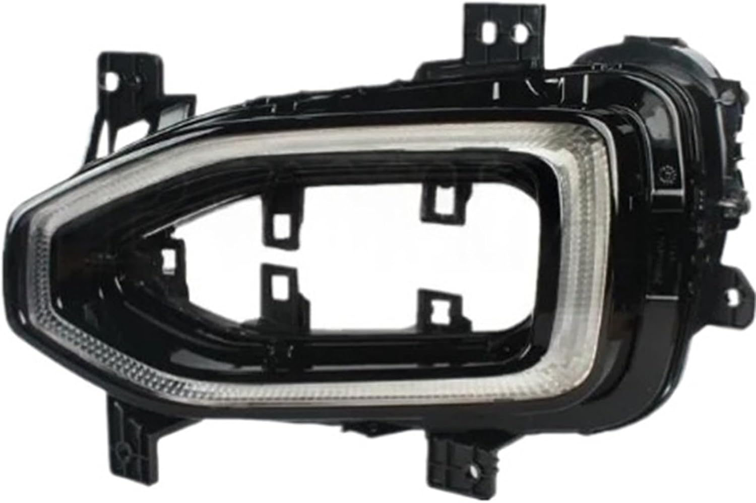 Front Bumper LED Daytime Running Light Fog Lamp+Grille Cover For VW T-ROC Deluxe 2018 2019 2020 2021 2022 Car Accessories(1 Left Light)