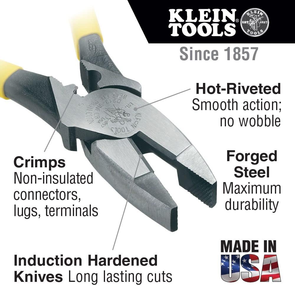 Klein Tools 80086 6-Piece Journeyman Plier Kit and 32288 8-in-1 Insulated Screwdriver Set with Interchangeable Blades