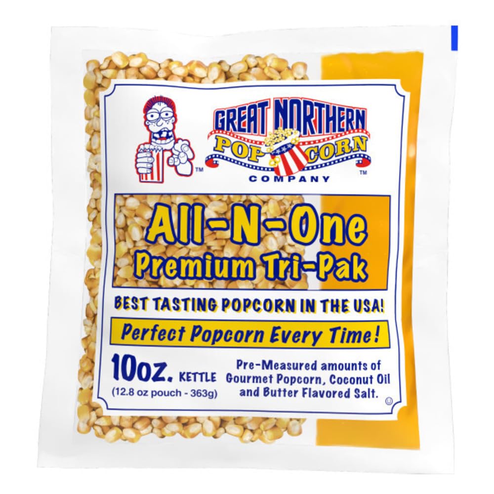10oz Popcorn Machine Popcorn Packets - All-in-One Movie Theater Style Popcorn Kernels, Salt, and Oil Packs by Great Northern Popcorn (24 Case) - Image 8