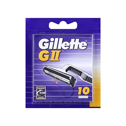 Gillette GII Rasierklingen fĂĽr Rasierer, 10 Original Ersatzklingen