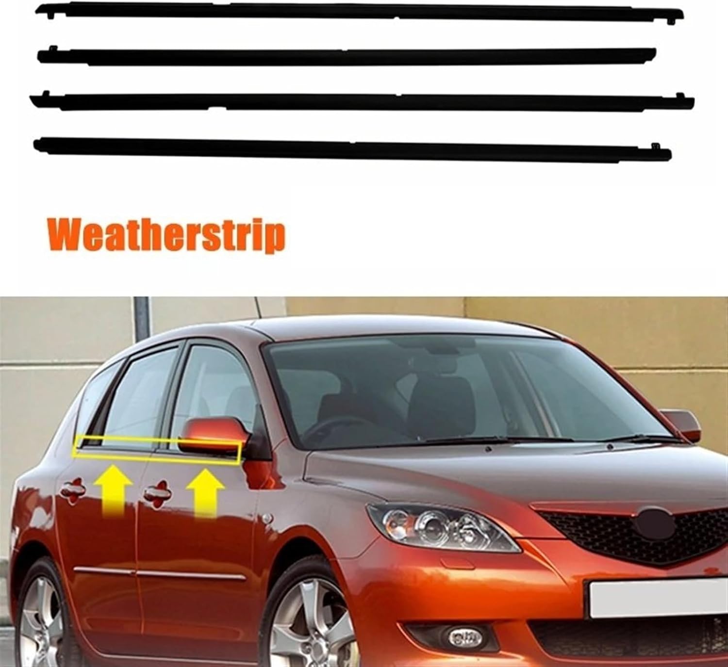 ドアエッジプロテクター 車の外窓ウェザーストリップ防水圧力