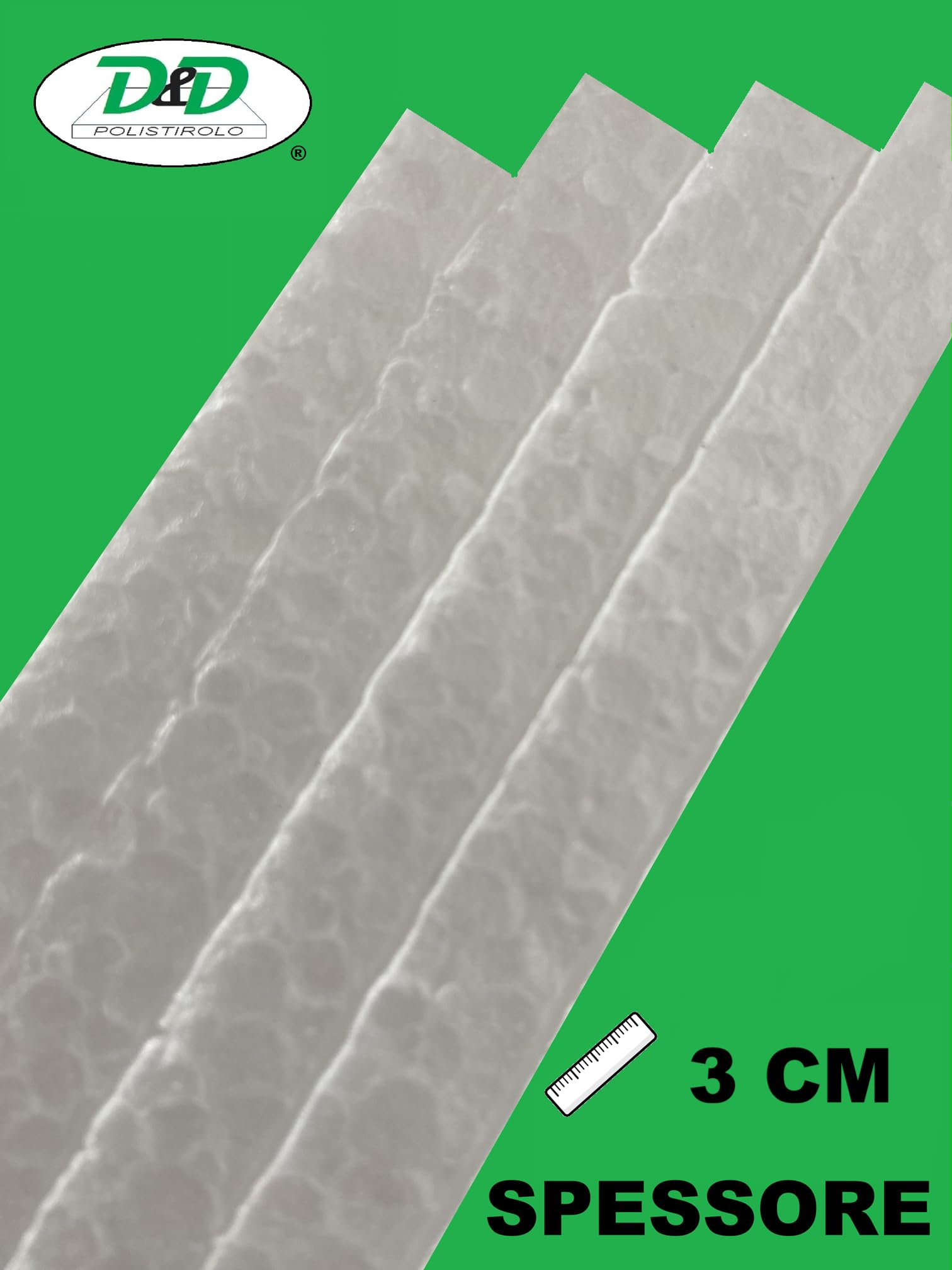 D. & D. Polystyrol Styroporplatten, Mehrzweckplatten 100 cm x 50 cm, EPS 80 (3 Platten H 3 cm)