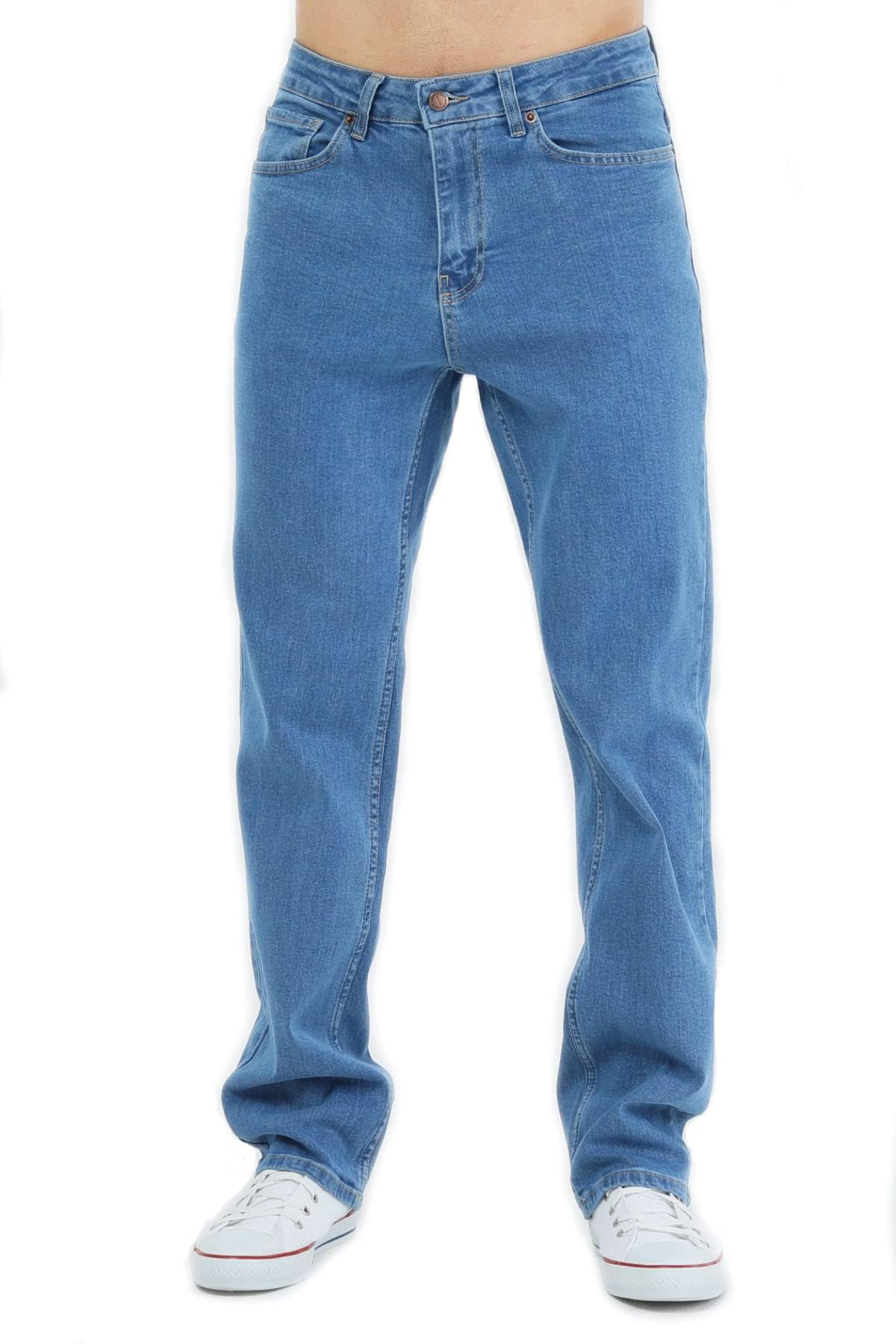 CEDY DENIM - Baggy Jeans Men's Regular Fit Stretch Jeans Straight Cut Long Streetwear Trousers CD346