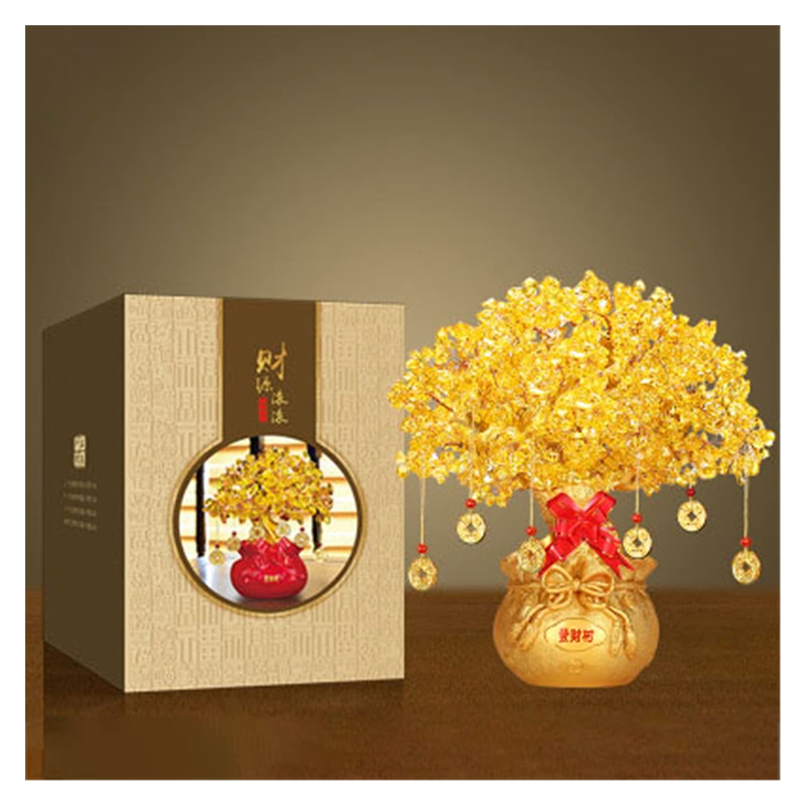 Kristallbaum Kristall Glücksbaum Home Decoration Glücksbaum Modell Wohnzimmer Display Ornament Business Gifts Artware Kristalle (Color : B, Size : L)