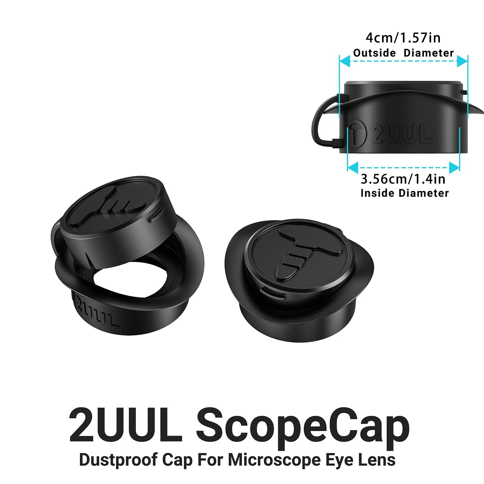 2 oculares de microscopio, cubierta antipolvo a prueba de polvo, tapa protectora para lentes, material suave, alivia la fatiga ocular para microscopios estéreo de 32-36 mm de diámetro interior,