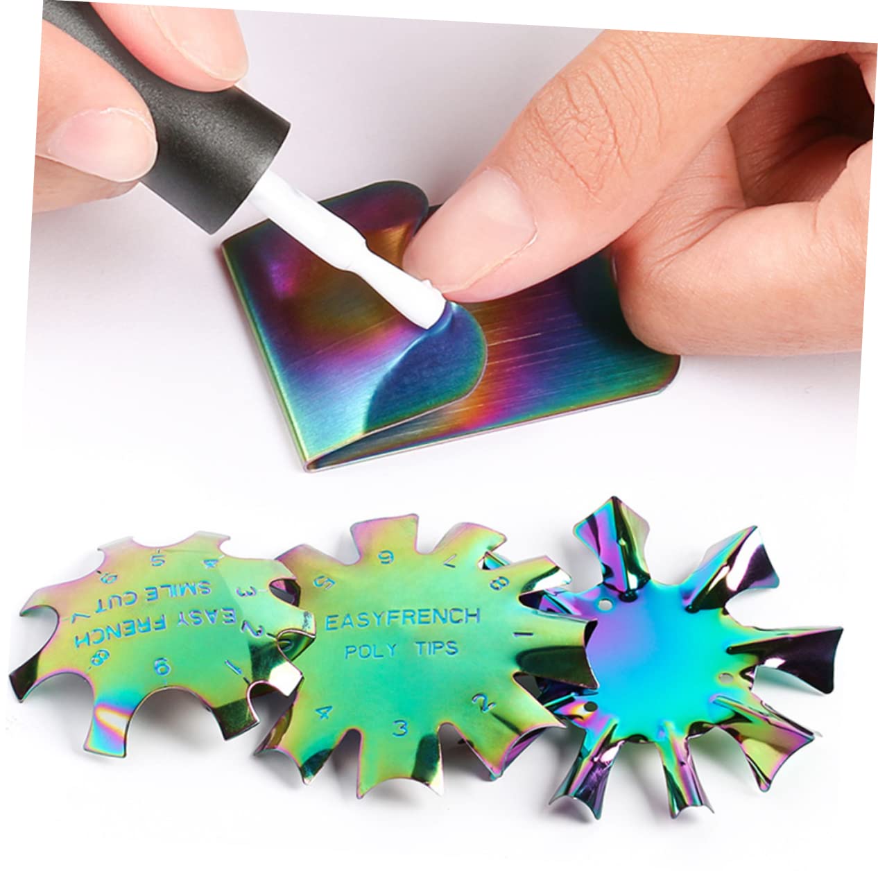 FRCOLOR 2 Set Di Modelli Per Nail Art Kit Per Manicure Francese Modelli Per Unghie Strumenti Per Nail Art Forniture Per La Casa