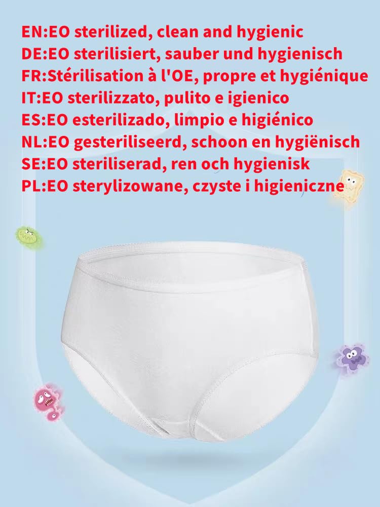 8 sztuk damskich majtek jednorazowych, z czystej bawełny, jednorazowe majtki, do szpitala, dla kobiet w ciąży, na poranne, do połogu, na podróż, miesiączkę, masaż, SPA, biały, XL