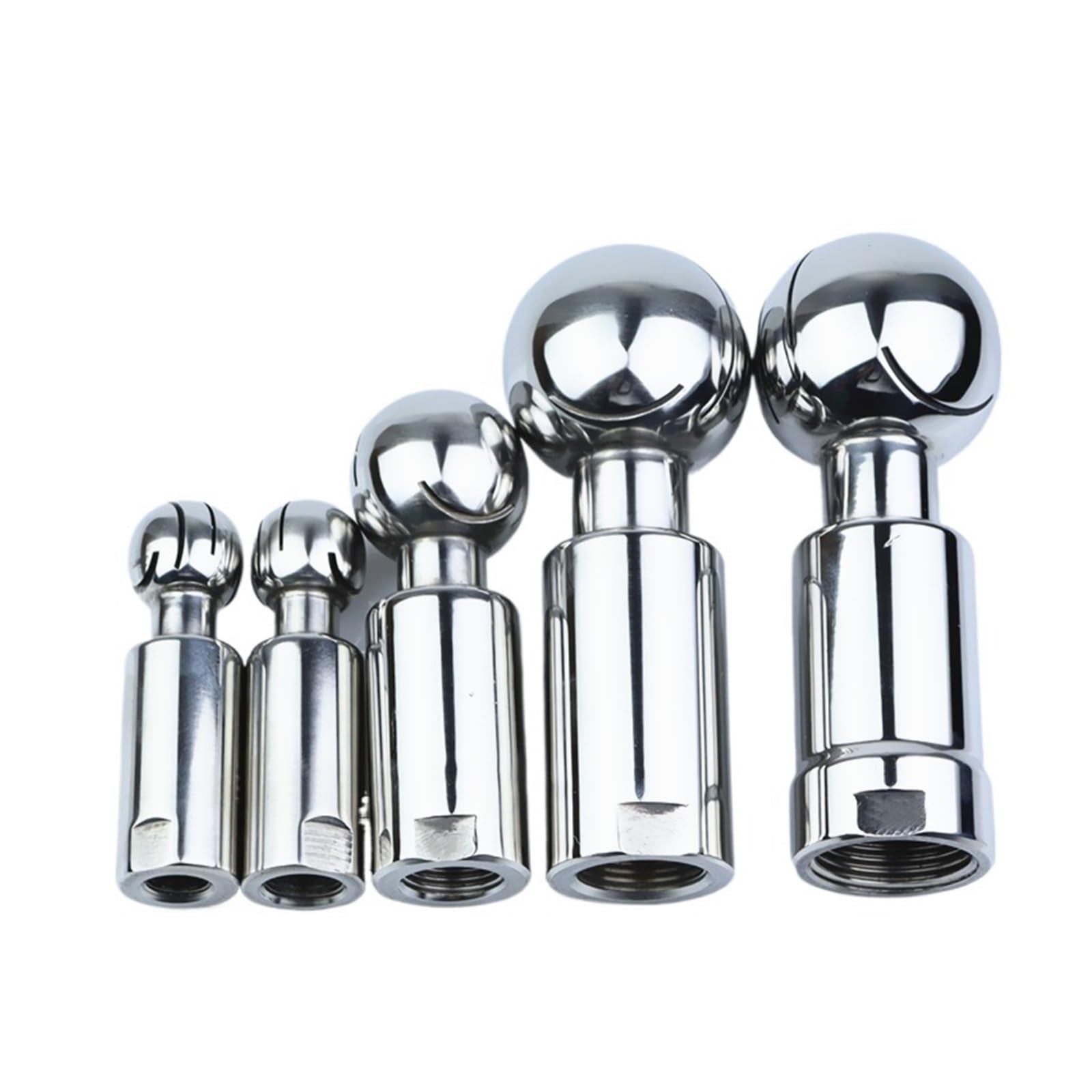 PAKMEZ 1Pcs 1-1/4" 304 Stainless Rotary Spray Ball Female Thread CIP Tank Cleaning Head 360 Degree Coverage Wash Fitting