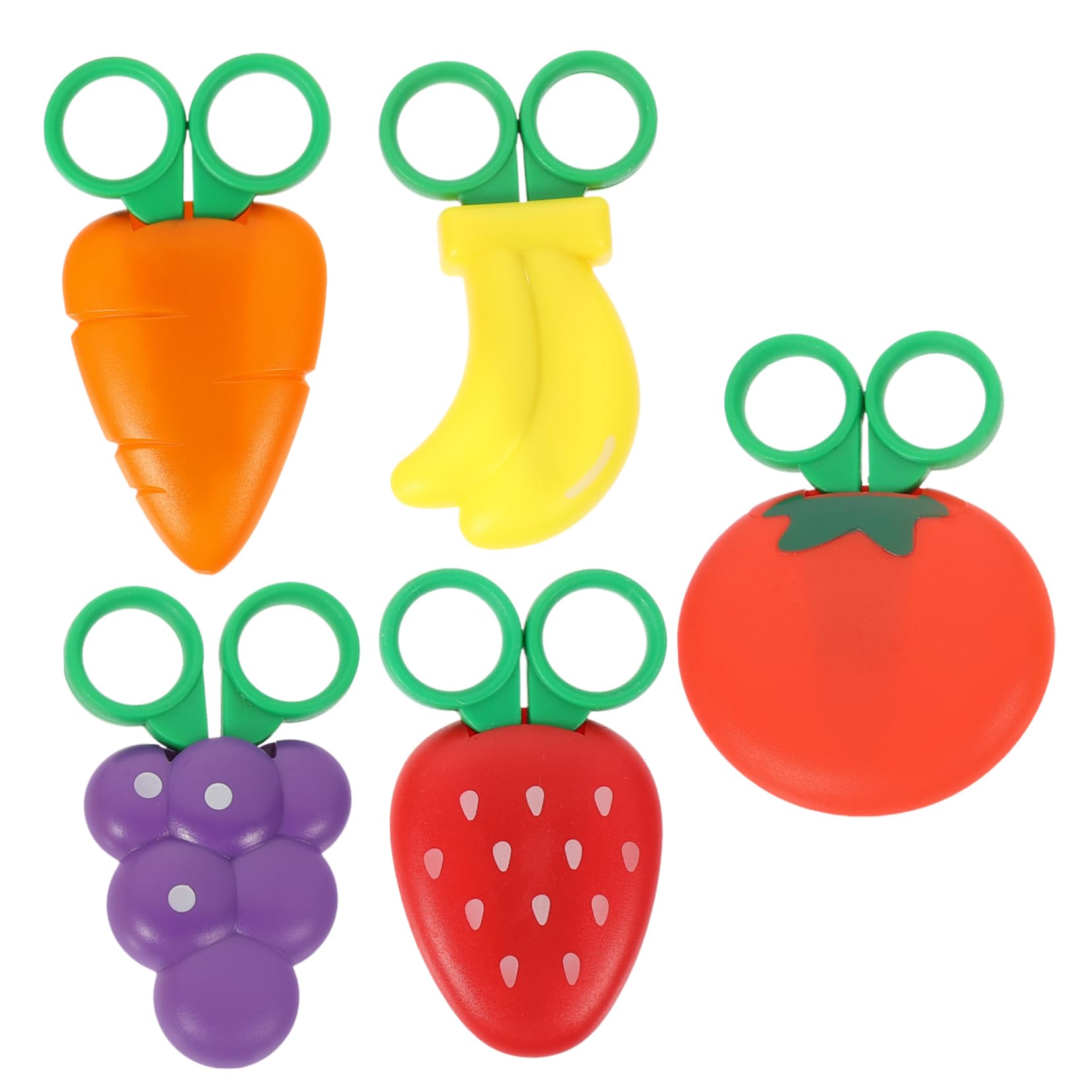 Operitacx 15 Pz Forbici a Forma Di Frutta Forbici Per Bambini Di Sicurezza Per Bambini 3 Ai 5 Anni Da Ufficio Portiera Della Macchina Posta Del Messaggio Magnetico Alunno