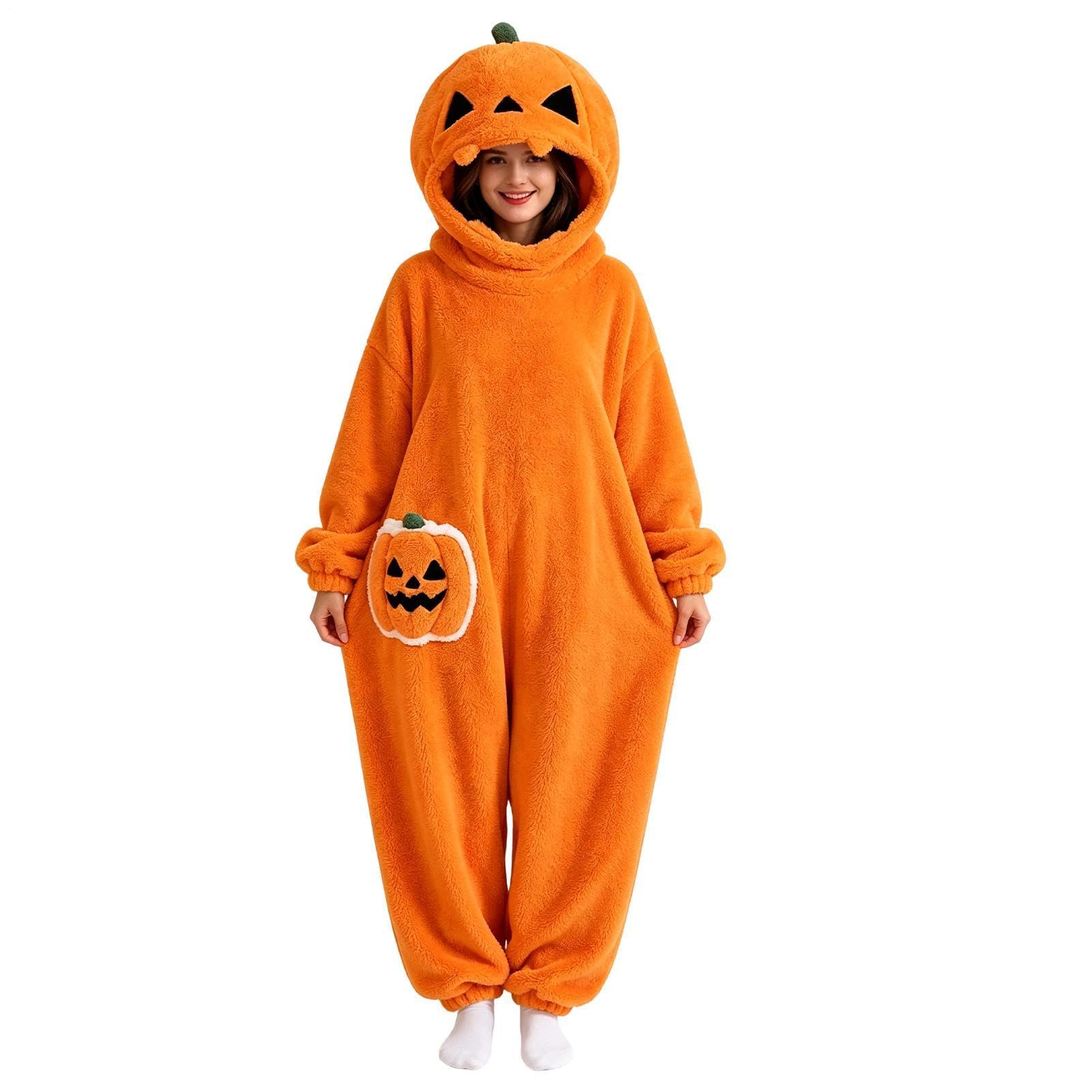 Genérico Disfraz De Calabaza pijama suave y cómodo ponible | manta ponible de calabaza Para Halloween Festivales Vacaciones Otoño Hogueras Actuaciones Hogar Escuela Fotografía