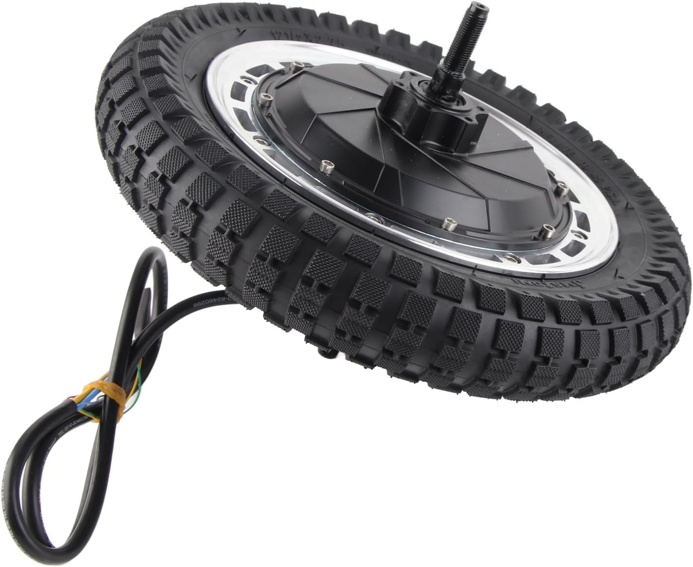 Hub Motor, 12in Wheel hub Drive Motor and Electric tire kit for Electric Motorcycles and Off-Road Vehicles, 48V–96V 800W–6500W Inner Outer Wheel Assembly for Conversion