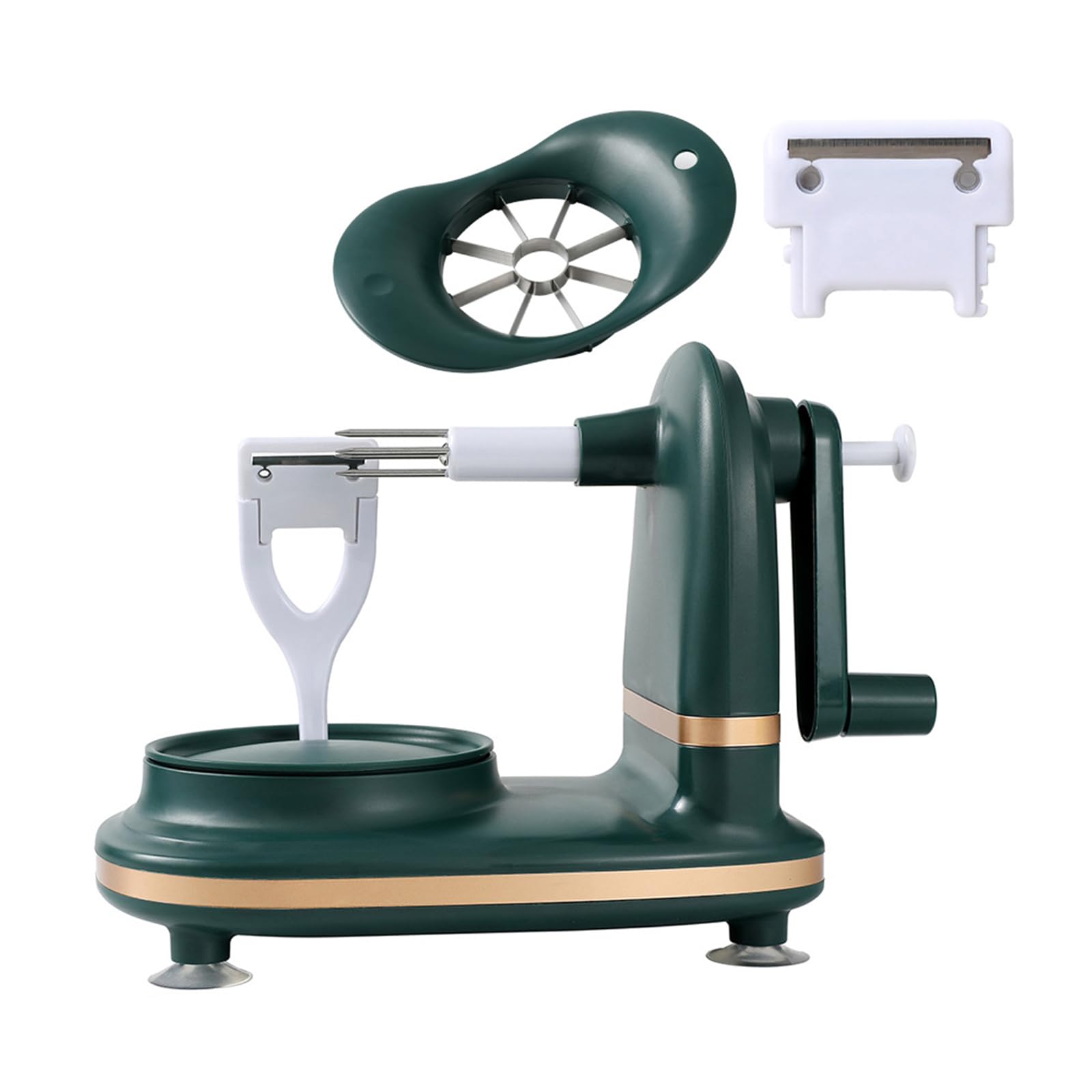 LUCKGONI Hand Crank Rotating Manual Pears Peeler 8 Wedges Slicers Corer For Fruits Vegetables Multifunction Kitchen Peeling Tool