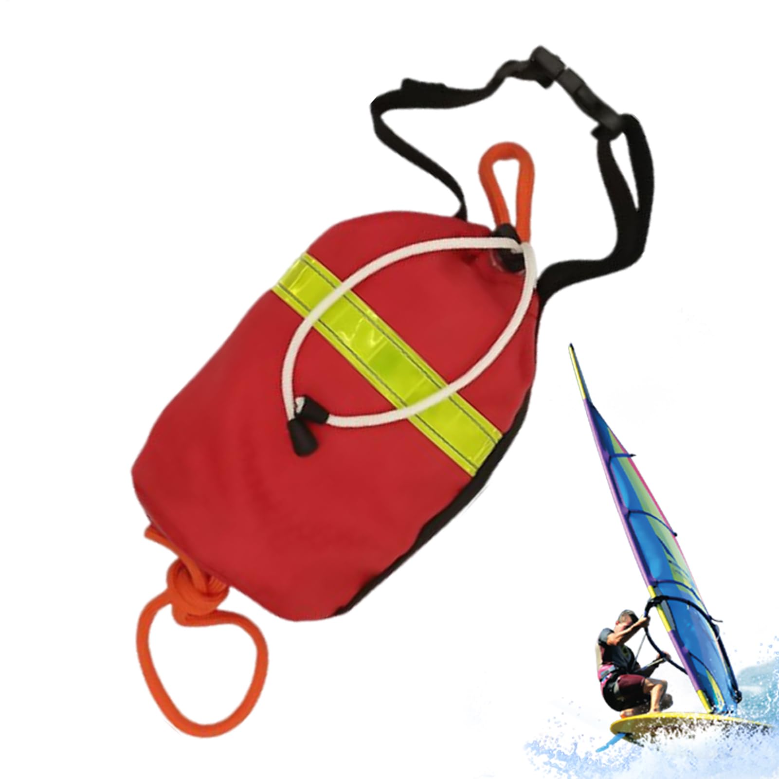 Rope Throw Bag ? Water Rescue Throw Rope, Durable Throw Line for Kajak & Boat Safety | 21.3 m Floating Rescue Rope Bag, Survival Gear Quick Access Deployment Bag for Lifeguards, Fishing, Outd