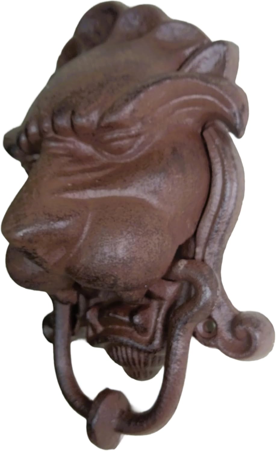 Generisch Cast Iron Door Knocker Lion Head 22 x 13 x 8 cm Lion Vintage Figure Decorative GTT L200