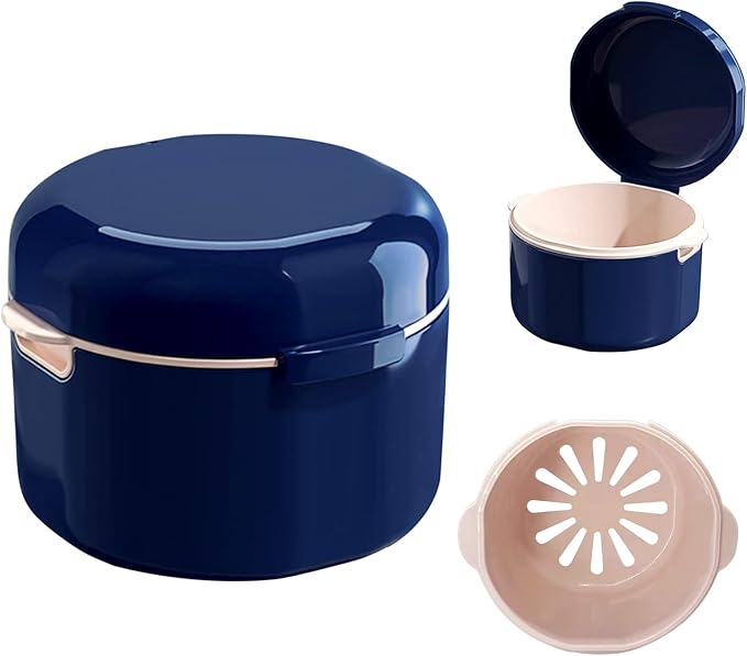 DIDATOOL Denture Cup, Denture Bath, Denture Cups for Soaking Dentures