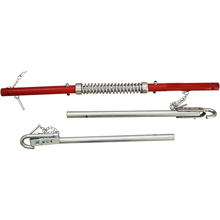 Sonnewelt 3-teilige Auto Abschleppstange 1,8m - Mit Federdämpfung Für PKW Bis 2000kg, Verzinkt