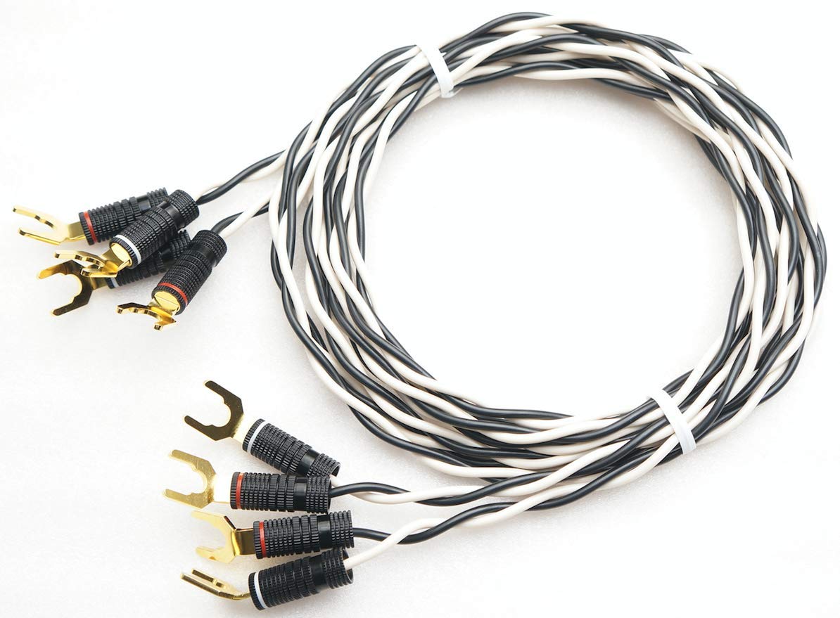 Amazon.co.jp: BELDEN 8470 24K金メッキ Yラグ付 スピーカーケーブル 2