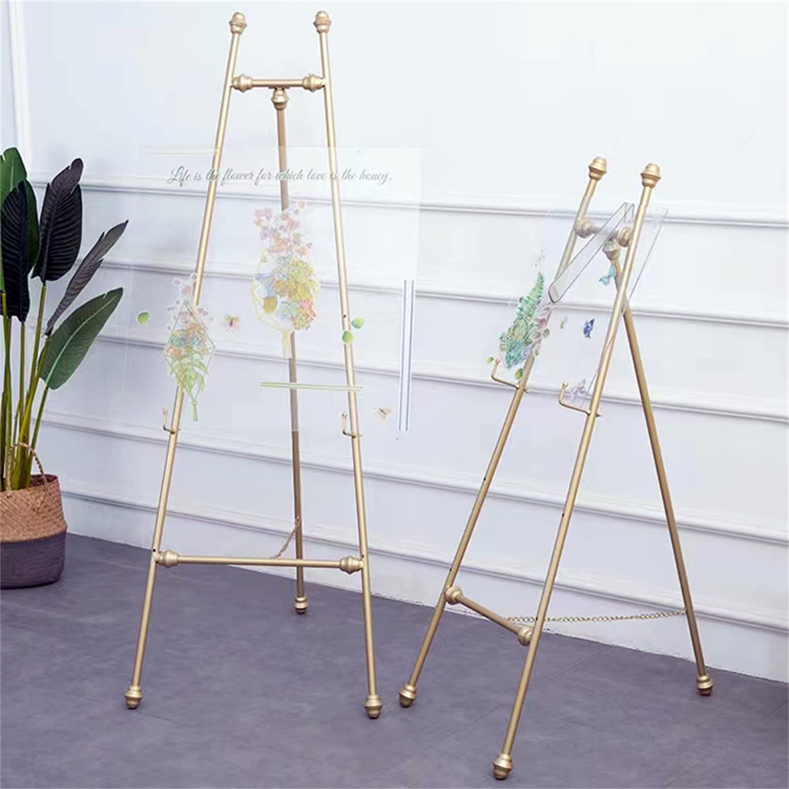 Caballete Metálico Easel Studio para Dibujo, Caballete De Arte Portátil para Adultos De 120/150 Cm, Caballete Plegable De Pie con Forma De A para Dibujo En Interiores O E,