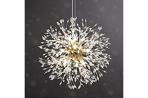 "Starburst Sphere"
9-light Gold Crystal Chandelier