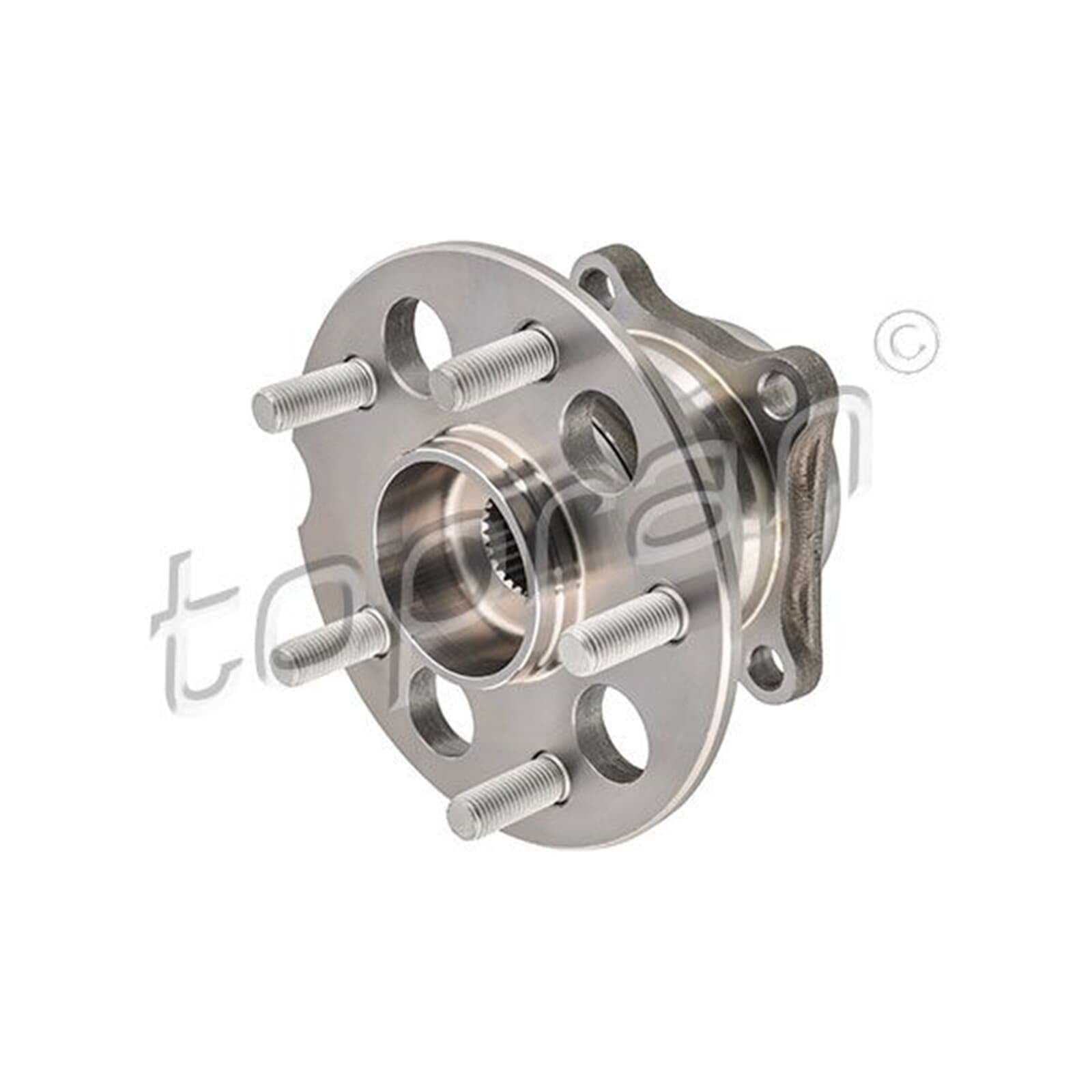 TOPRAN Juego de cojinete de rueda 600 242 eje trasero ambos lados Rodamiento integrado en buje de rueda con perno de anclaje Compatible con TOYOTA RAV 4 II CLA2, XA2, ZCA2, ACA2