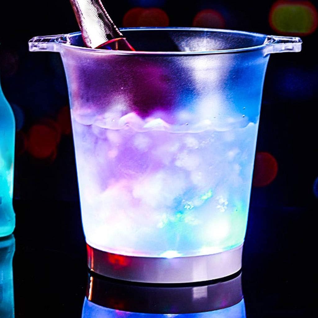 Ice Bucket Acrylic Color Changing LED Light Ice Bucket Restaurant Bar Beer Cocktail Champagne Ice Bucket Party Party Drink Ice Bucket