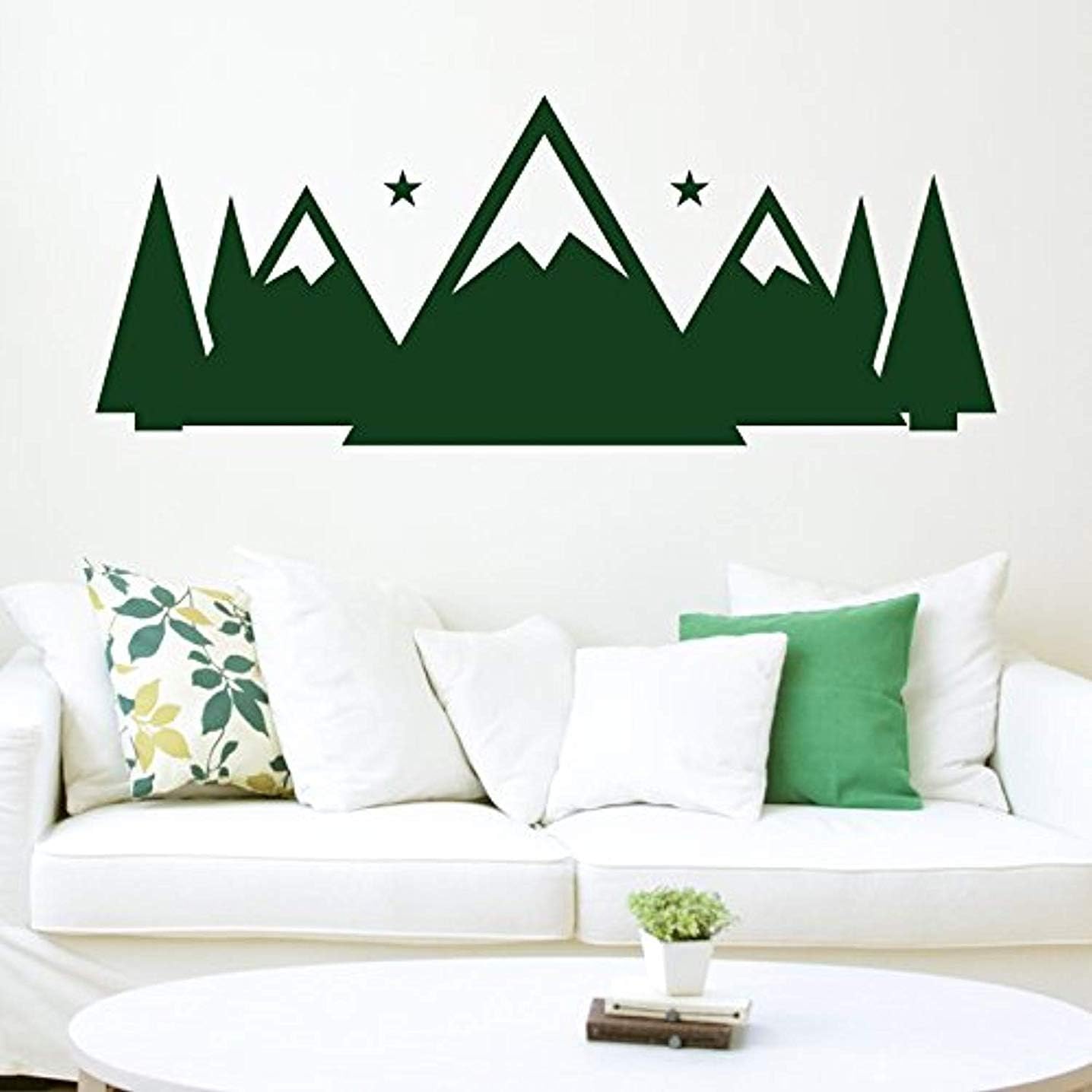 WonderDecals Vinyl Wall Decal Mountain Silhouette Tudio Butter Home Vinyl Decor