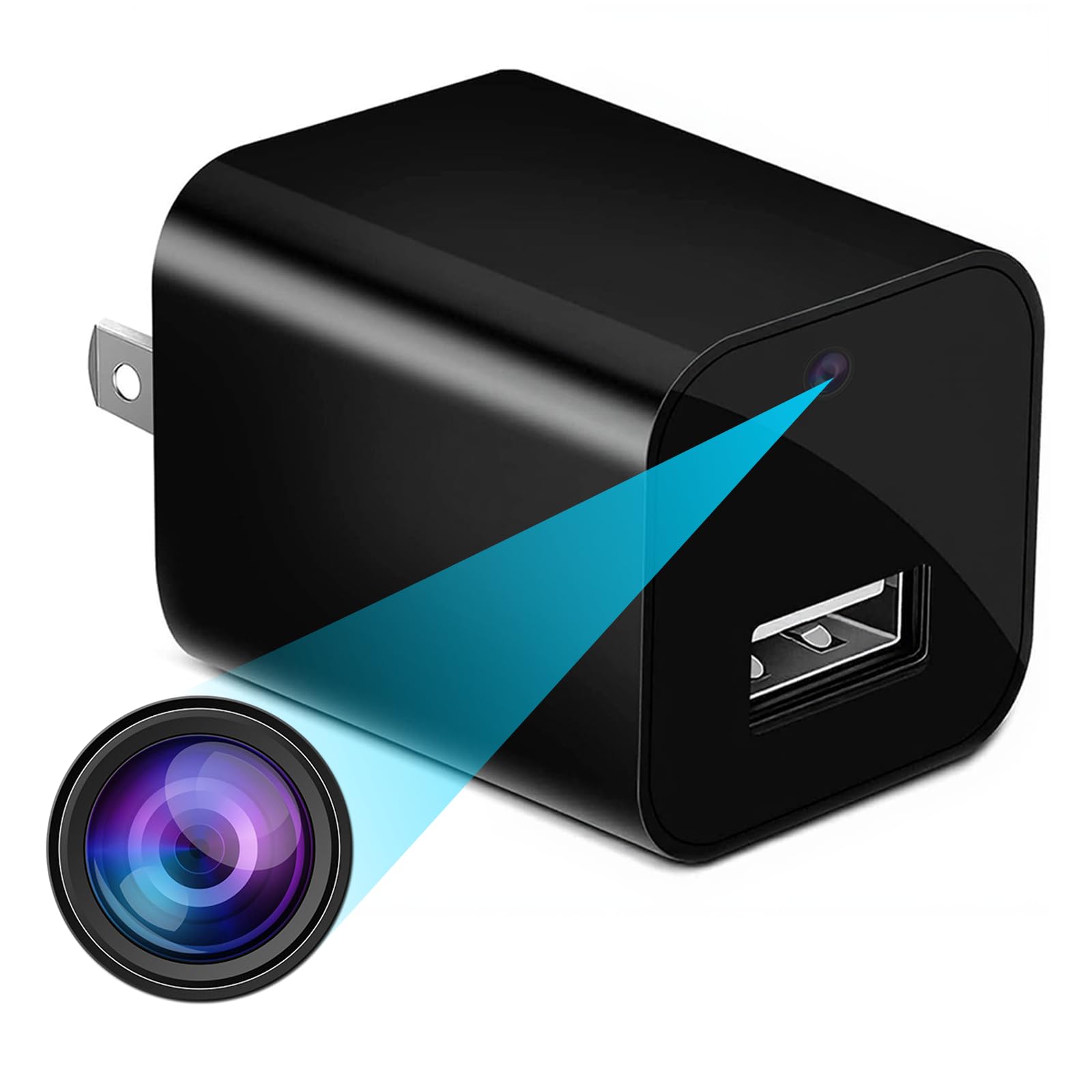 PATTERSON 1080P Hidden Camera USB Charger - Mini Wireless Spy Camera with WiFi Motion Detection - Ideal for