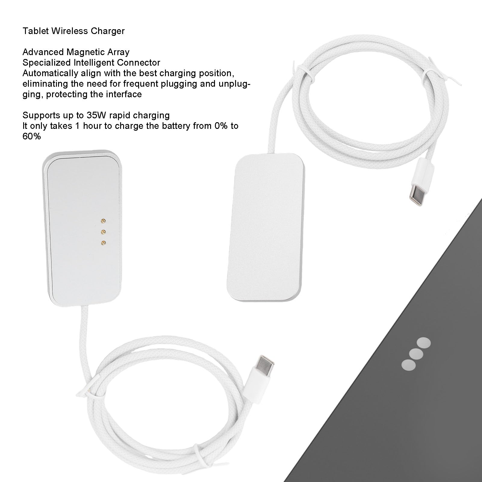 Cargador Inalámbrico, Compatible con Tabletas de 11 Pulgadas M4